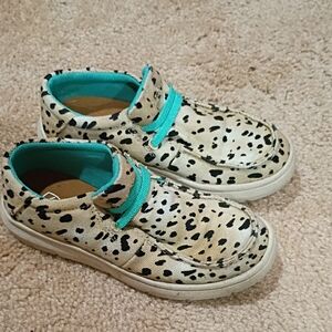 Kids' Polka Dot Slip-On Shoes - Black and Cream